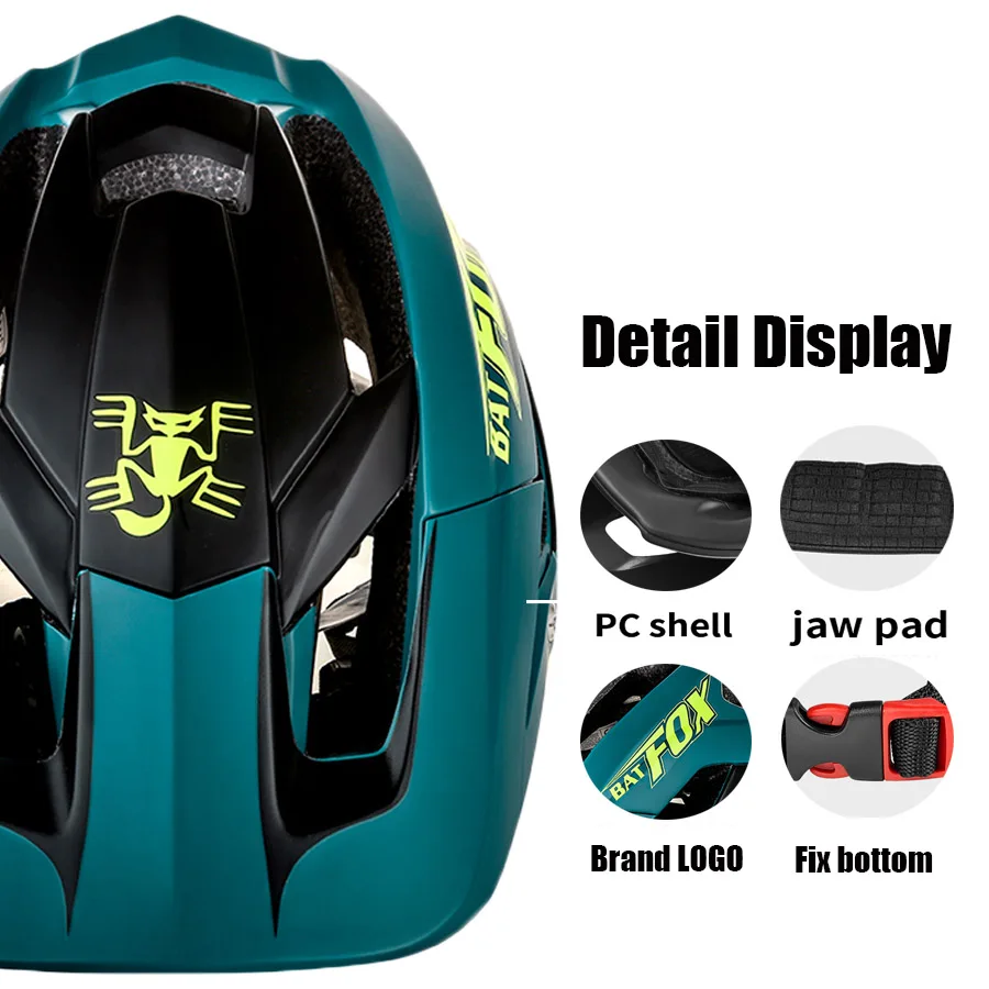 Горный велосипедный шлем BATFOX для мужчин Сверхлегкий с очень большими полями