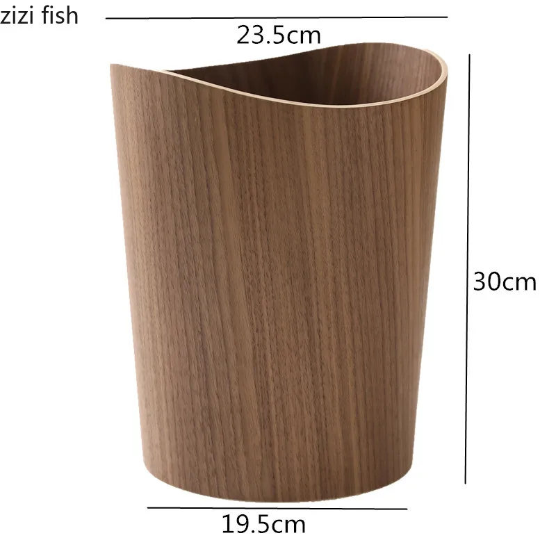 Корзины для мусора из массива дерева домашние инструменты уборки круглый