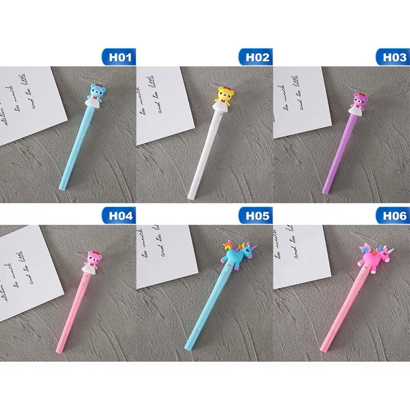 1 шт. креативная Милая мультяшная Ручка гелевая с медведем новинка светодиодный
