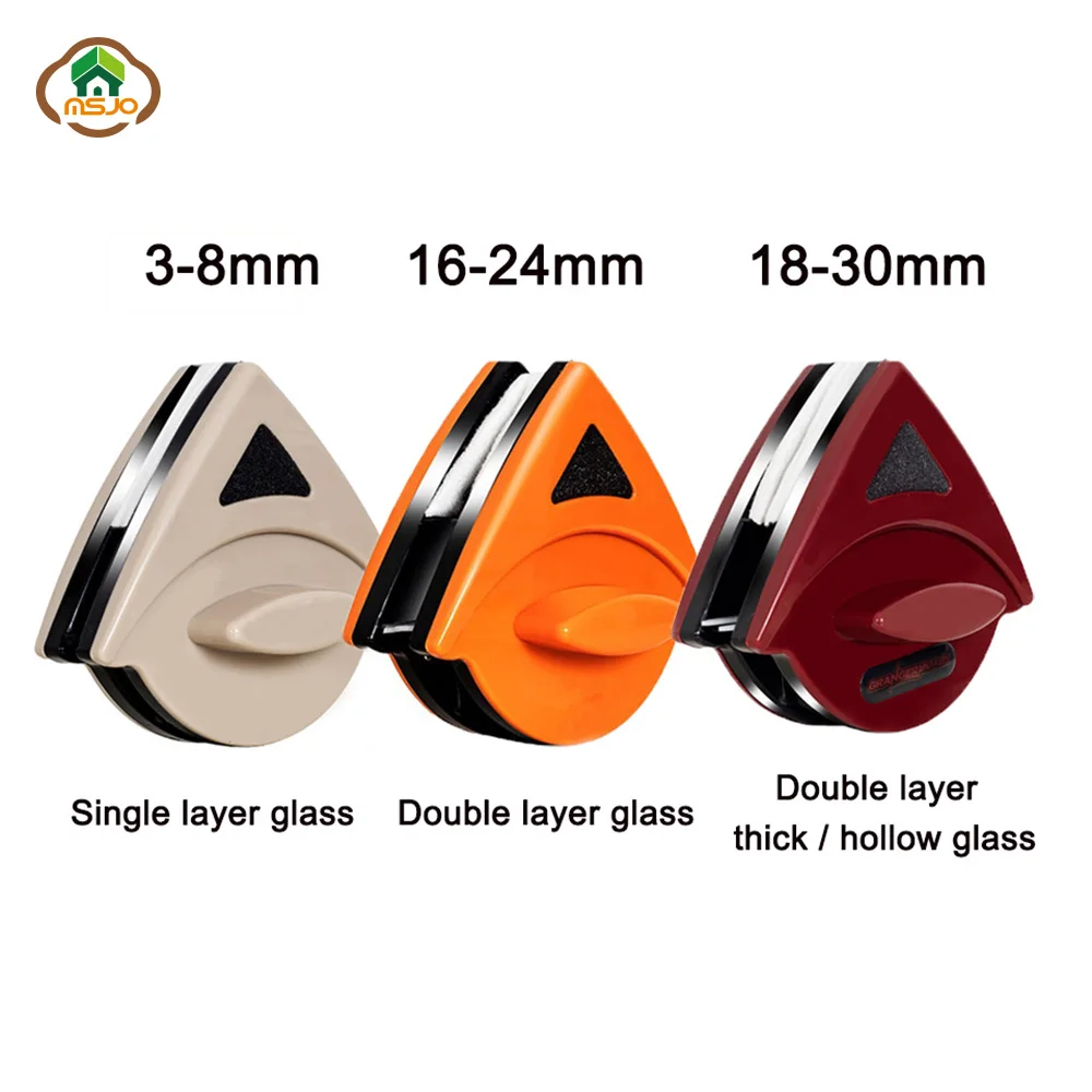 

MSJO Window Cleaner Glass Double Sided 3-30MM Magnets Glass Cleaner Wiper Home Cleaning Tool Magnetic Brush For Washing Windows