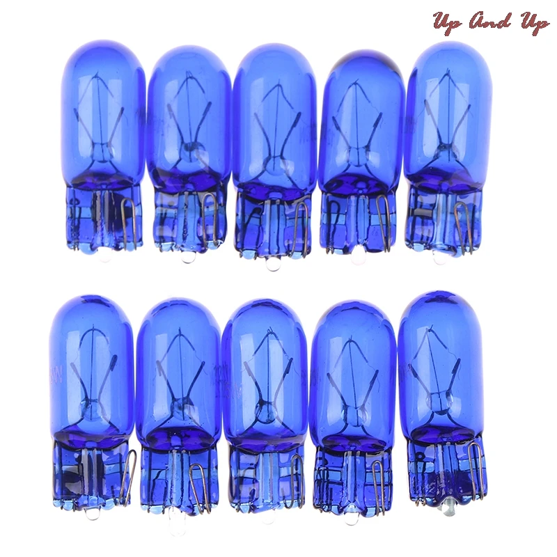 

10pcs 5W Halogen Bulb Signal Car Light Source parking 8000K T10 5W 194 Interior Car light Lamp Cool White