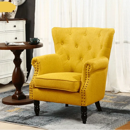 

American Country Living Room Small Sofa Single Small Apartment Coffee Bar Modern Minimalist Nordic Sofa Fabric Chair Dotomy