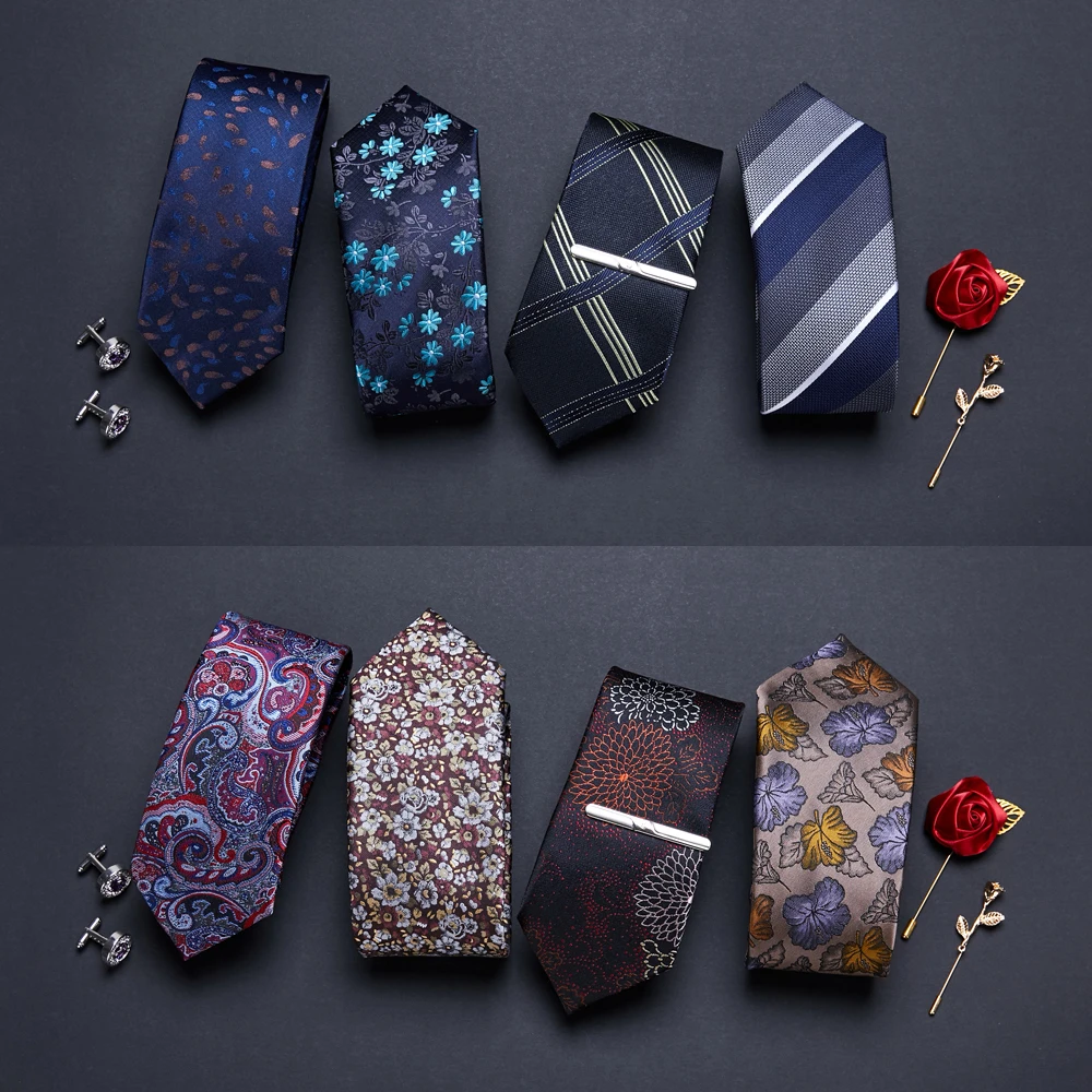 

High Grade Factory Sale Brand 100% Silk 7.5 cm Gravatas Orange Paisley Clothing accessories Male lover's day