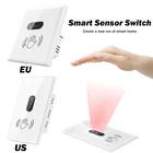 Умный настенный светильник ключатель света, инфракрасный датчик, стеклянная панель, нулевая линия огня, ЕС, Великобритания, 220 В, 10 А, блок питания без сенсорного экрана, оптовая продажа
