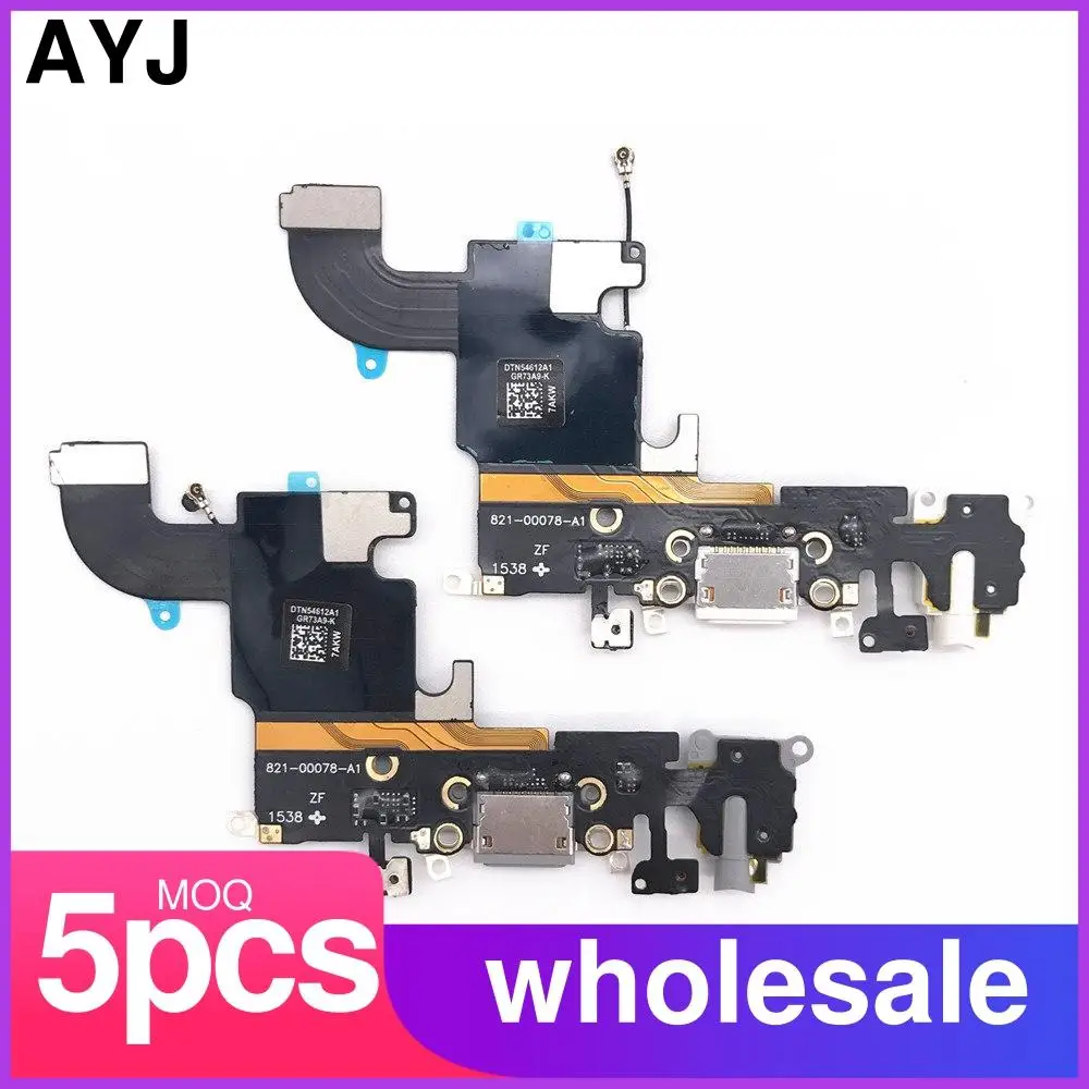 Usb-порт для зарядки гибкий кабель iPhone X XR XS Max 6 6S 7 8 Plus микрофон аудио разъем 5 5S SE