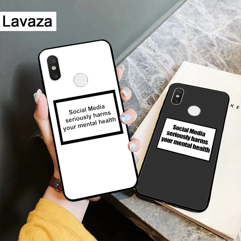 Lavaza Social media harms you Silicone Case for Xiaomi Redmi Note 4X 5 5A Prime 6 7 8 Pro 8T |