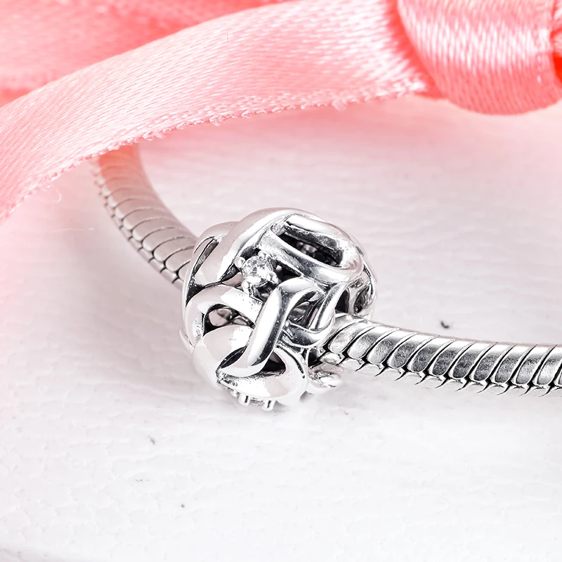 

2020 New Mother's day Infinity Openwork Charm 925 Sterling silver Charms fit Beads Bracelets DIY Gift For Mom Women Fine Jewelry