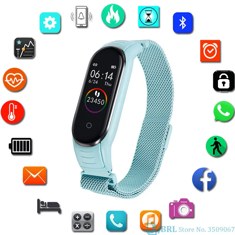 M4 Детские Смарт часы из нержавеющей стали Android IOS Bluetooth музыка для мальчиков