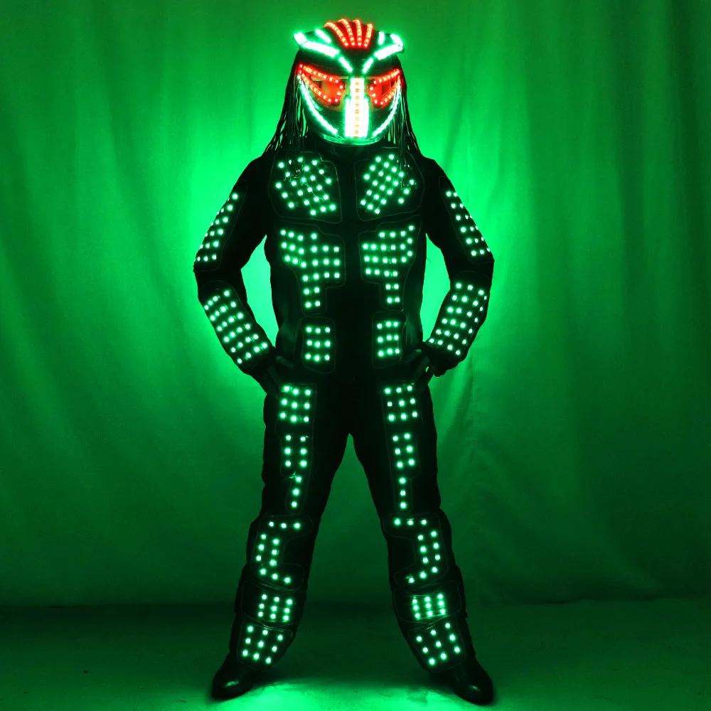 Футуристический светодиодный светящийся робот-костюм сценический костюм с