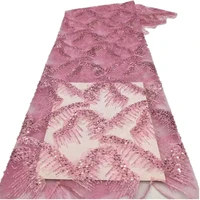 african french tulle lace fabric high quality lace with sequins and beads nigerian lace fabrics for wedding dress xx 315