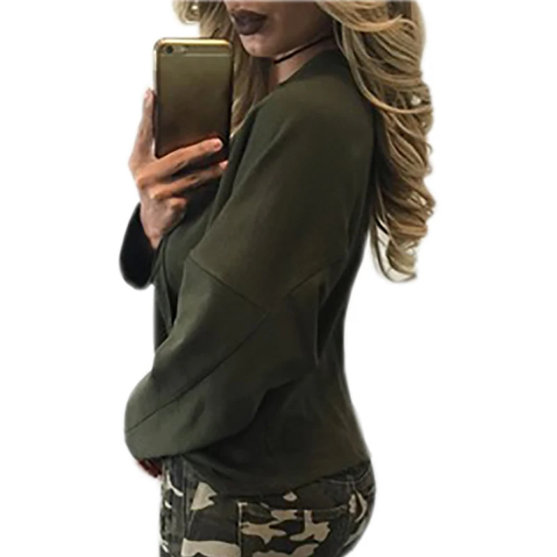 

Zoulv Plus Size Femme Lace-Up Tops Deep V -Neck Shirts Clubwear Women Sexy Long Sleeve Blouses Autumn Shirt Bandage Shirts