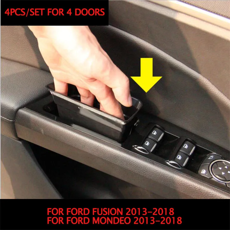 

FIT FOR FORD FUSION MONDEO 2013-2018 DOOR STORAGE BOX TRAY INNER HANDLE ARMREST ARM REST CENTER CONSOLE CONTAINER BIN CUP