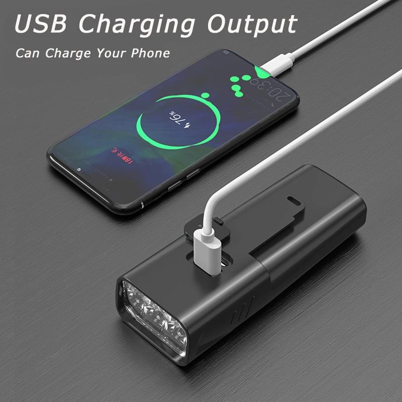 Фонарь JLETOLI велосипедный водонепроницаемый зарядка через USB вращение на 360