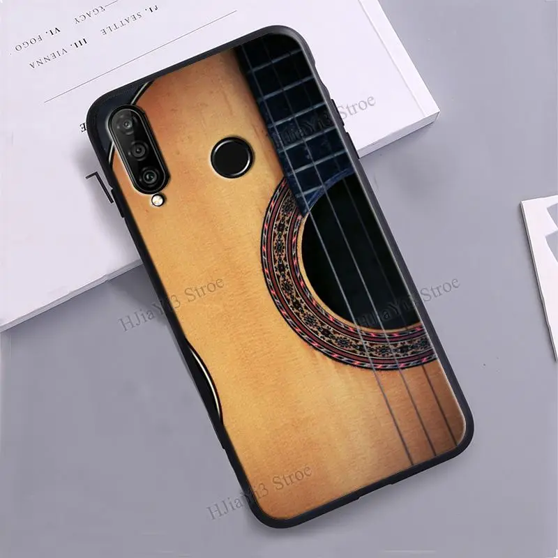 Classic Wood Guitar Phone Case For Huawei P30 P20 P40 Lite Pro P Smart 2019 Z Nova 5T Honor 50 10i 8X 9X Cover | Мобильные телефоны