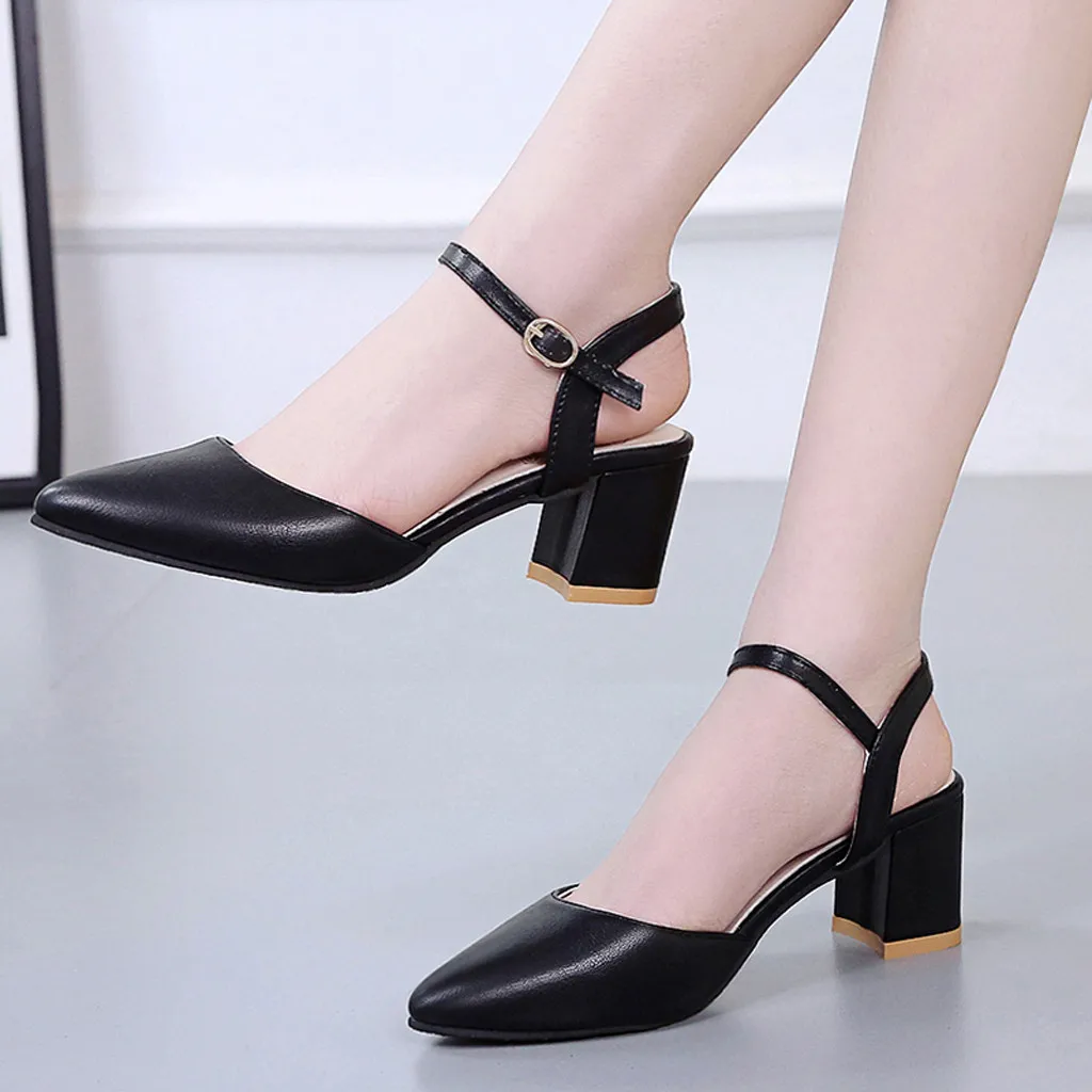 Женские летние босоножки повседневная кожаная женская обувь с острым носком