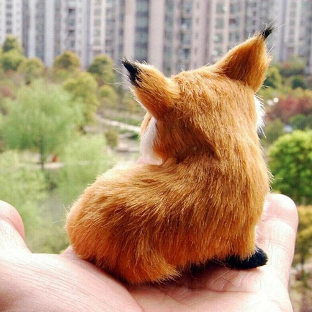 

Small Simulation Fox Plush Toy Cute Mini Stuffed Animal Plush Little Sitting Fox for Kids Birthday Gift