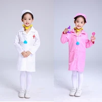 children cosplay surgical costumes carnival party kids white gown with toys veterinary uniform girl boy stage performance set