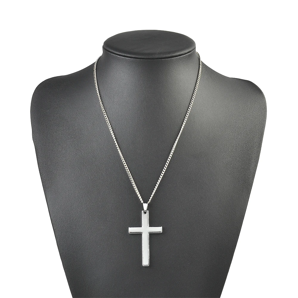 Мужской кулон в виде креста стиле хип хоп религиозная цепь ожерелье для