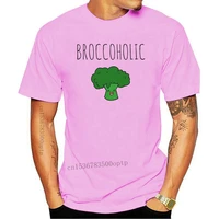 new broccoholic vegan vegetarian broccoli lovers t shirt t shirt casual short sleeve for men clothing summer short sleeve