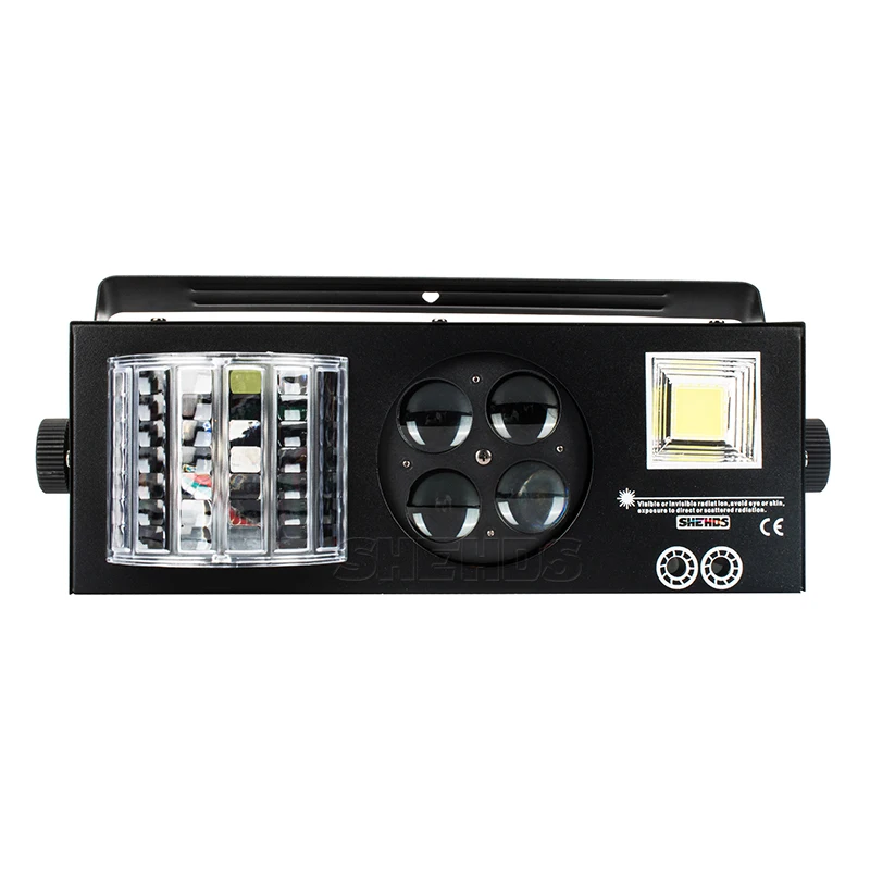Светодиодный лазерный стробоскоп 4 в 1 DMX512 сценическое освещение со