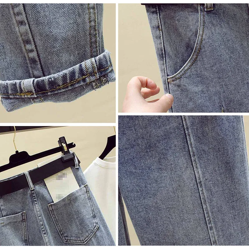 

Large Size Streetwear Female Trousers Light Blue Straight Jeans Women Mom Jeans Casual Loose Denim Long Pants Vintage High Waist