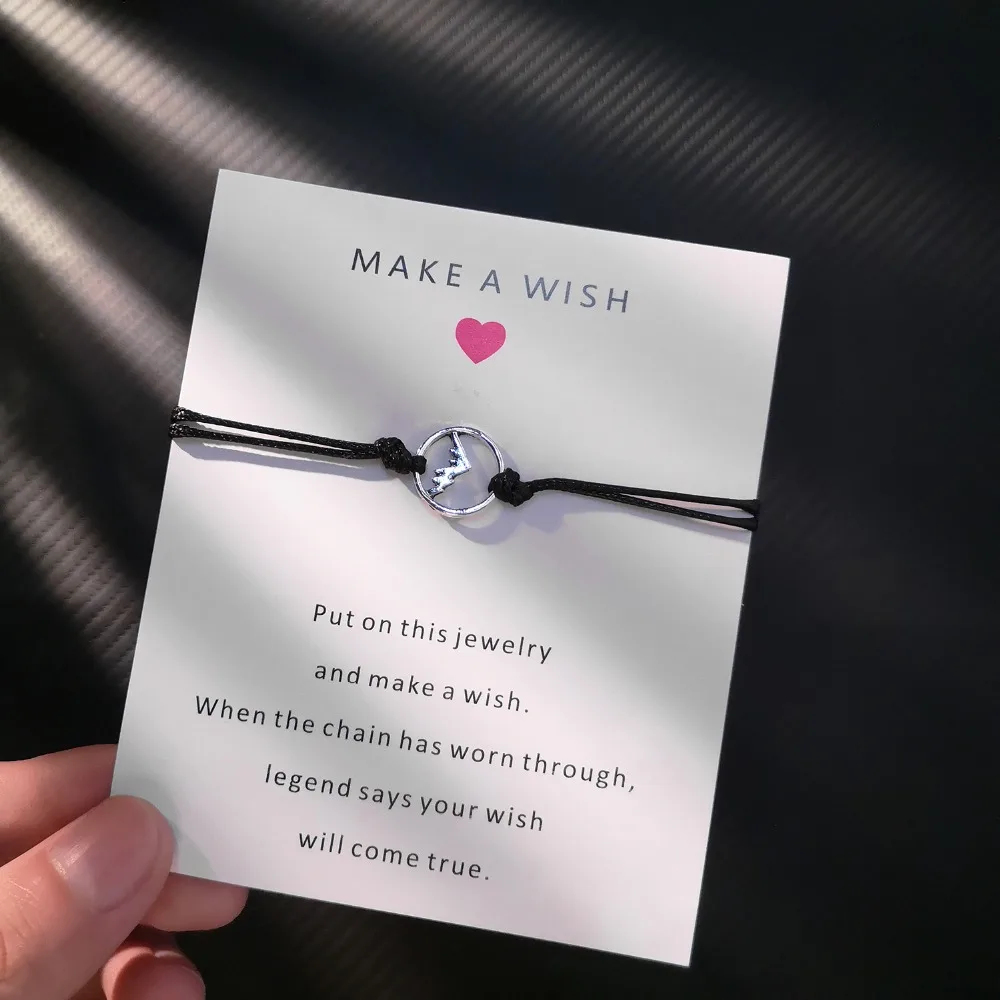 Belleper Make a Wish/Friendship/Mom Love Card Turtle Adjustable Fashion High Quality Bracelet Charm Female New Unique Jewelry