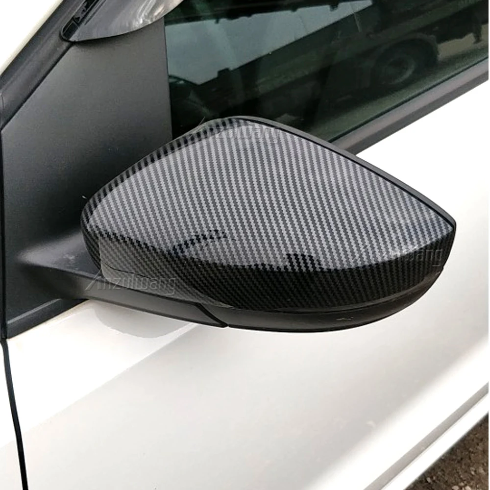 

For VW Polo 6R 6C Side Door Wing Mirror Cover Replace caps (Carbon fiber) fit Volkswagen 2010 2011 2012 2013 2014 2016 2017