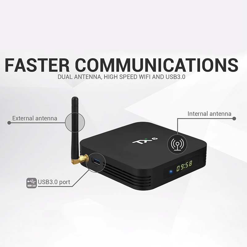 ТВ-приставка TX6 Android 9 0 4 + 32G Wifi четырехъядерный 2 4G/5G Dual WiFi USB 3 BT 1 4K телеприставка