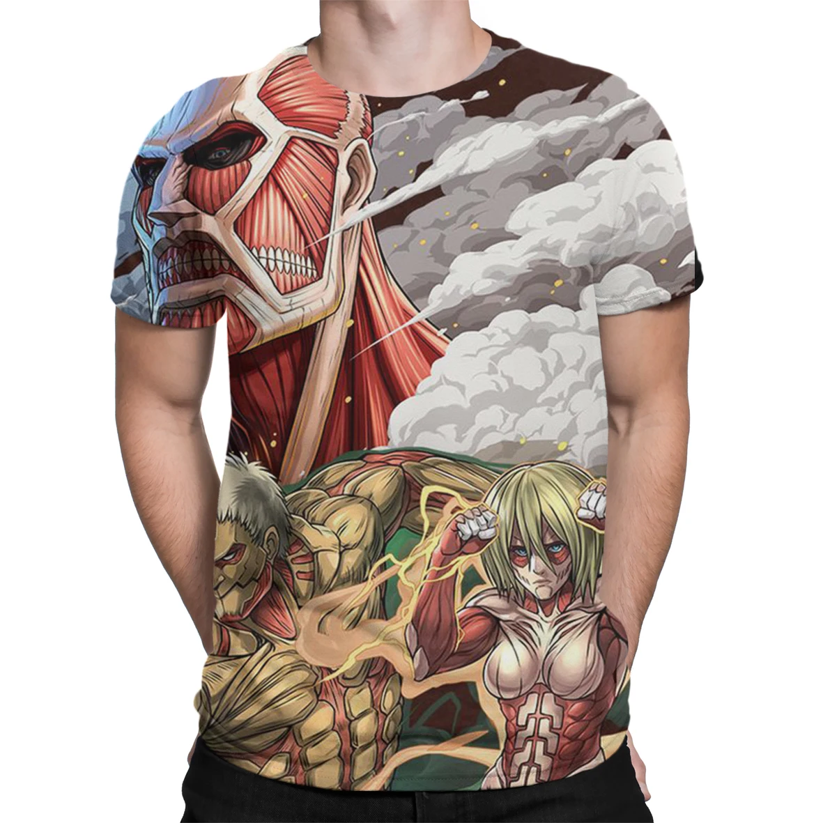 

Attack On Titan 3D T-Shirt Men's Oversized T Shirts O-Neck Short Sleeve Cool Tees Fashion Summer Boy Teen Streetwear 2021 Anime