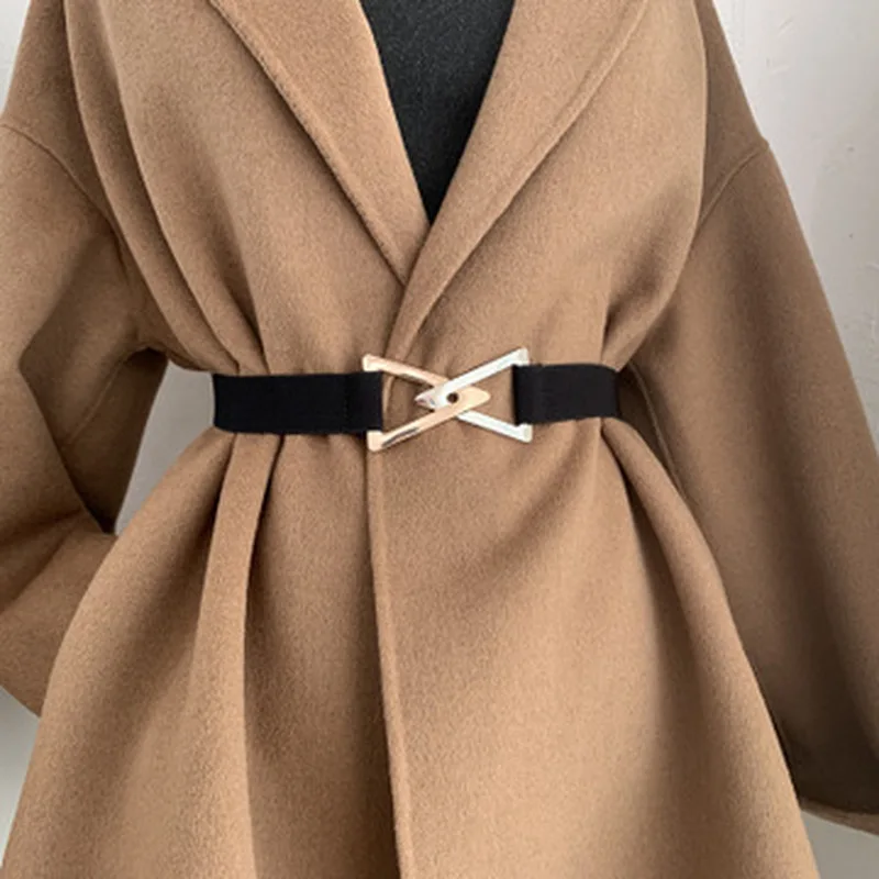 

Triangle Belt Women's Decorative Elastic Elastic with Dress Sweater Suit Waist Simple Belt Versatile Fashion Girdle