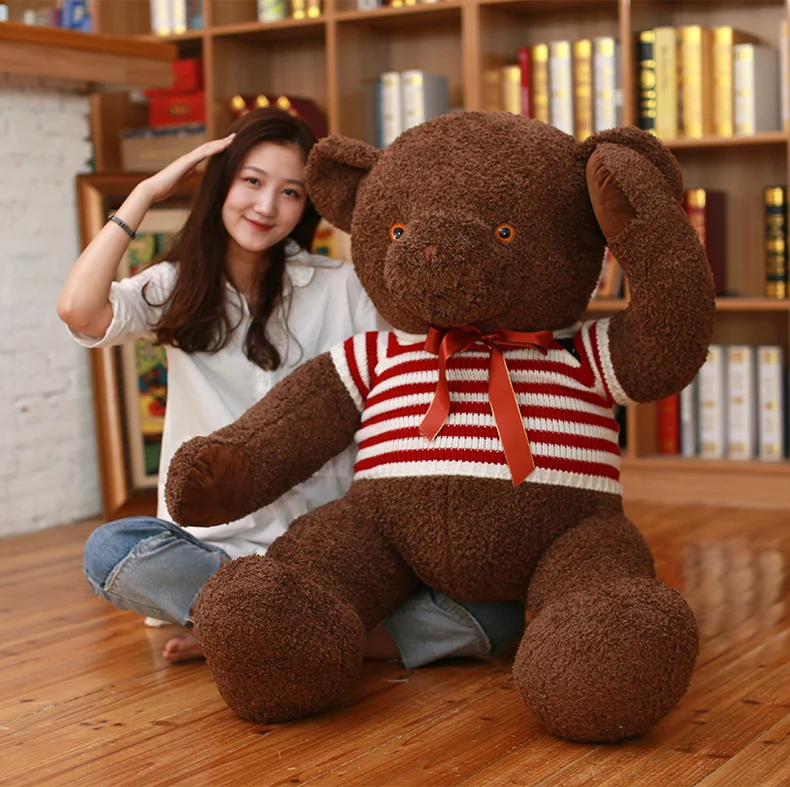 

New Hot High Quality 4 Colors Shy Sweater Teddy Bear Stuffed Animals Bear Plush Toys Doll Pillow Kids Lovers Birthday Baby Gift
