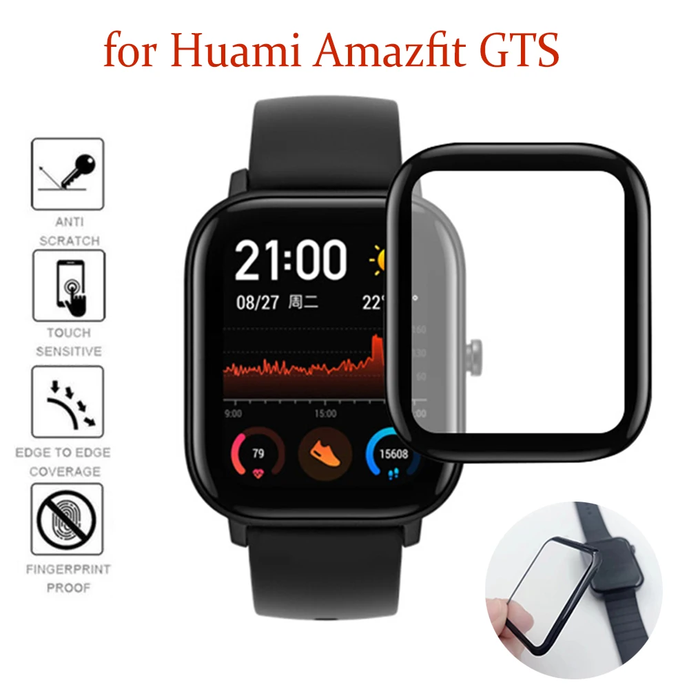 1 шт. 2 Защитная пленка для экрана Huami Amazfit GTS 3D изогнутая мягкая прозрачная