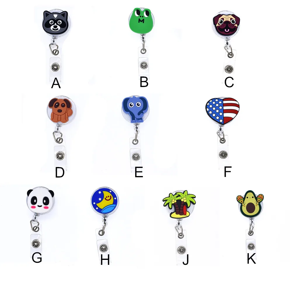 

1PC High Quality Anime Panda Dog Avocado Retractable Nurse Badge Holder Doctor Students Name Card ID Card Holder