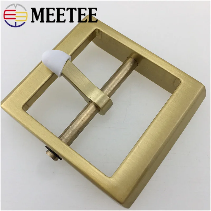 Meetee цельная латунная металлическая пряжка для ремня мужчин и женщин шпилька