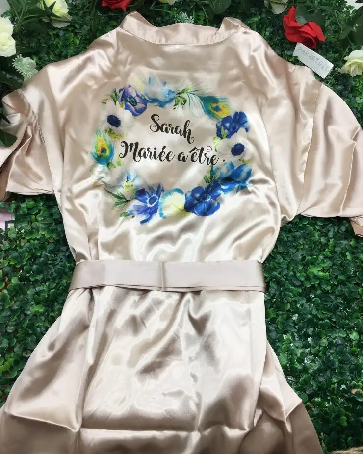 Именное наименование свадебные халаты для невесты и подружек подарки на заказ