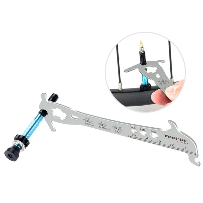 

6 in 1 Bike Chain Length Checker Stainless Steel Bicycle Chain Gaue Measure Tool F2TC