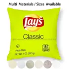 Классический чехол для подушки, наволочка из хлопка и льна с изображением картофельных чипсов и соленой желтой еды