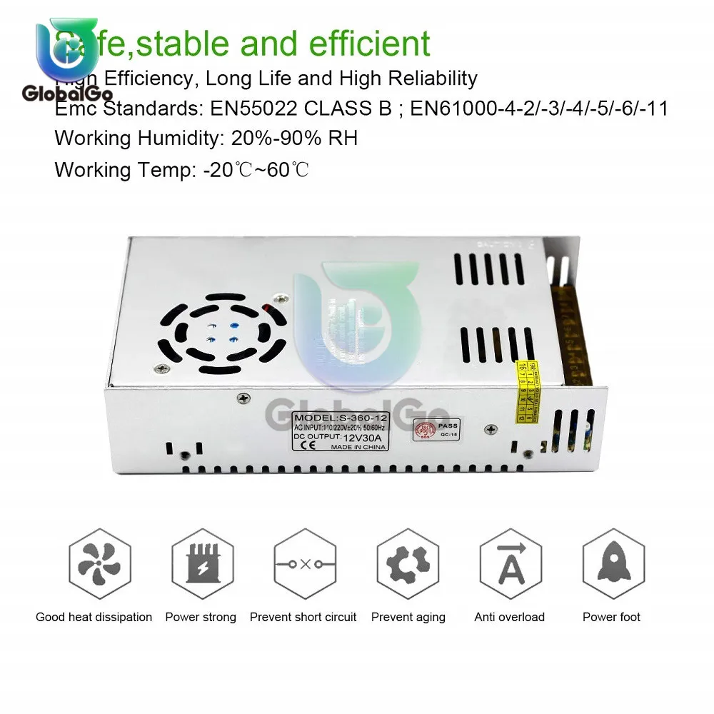 DC12V 24V 48V 720W 1000W Switching Power Supply Source AC DC Transformer Switch Drive Adapter For LED Strip Light | Обустройство дома