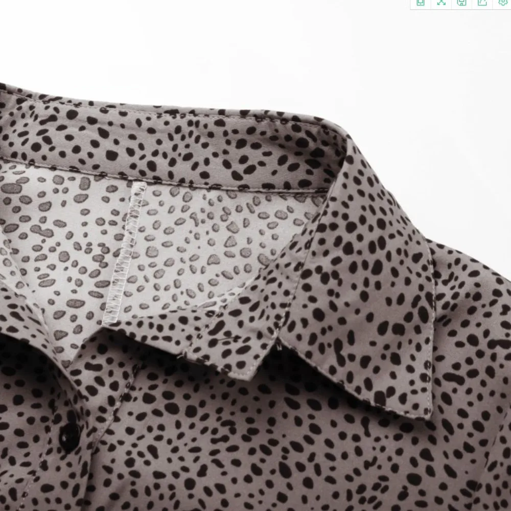 

Leopard Long Sleeve The Dress Harajuku Vintage A Line Button Women s Dress Cotton Turn Down Collar Office Ladies Skirt 2021