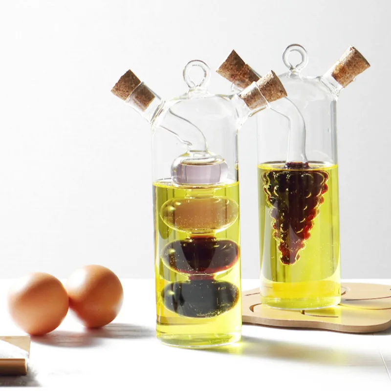 

Fashion glass sauce pot soy sauce and vinegar cruet oil bottle oil and vinegar pot seasoning bottle glass jar Kitchens Supplies