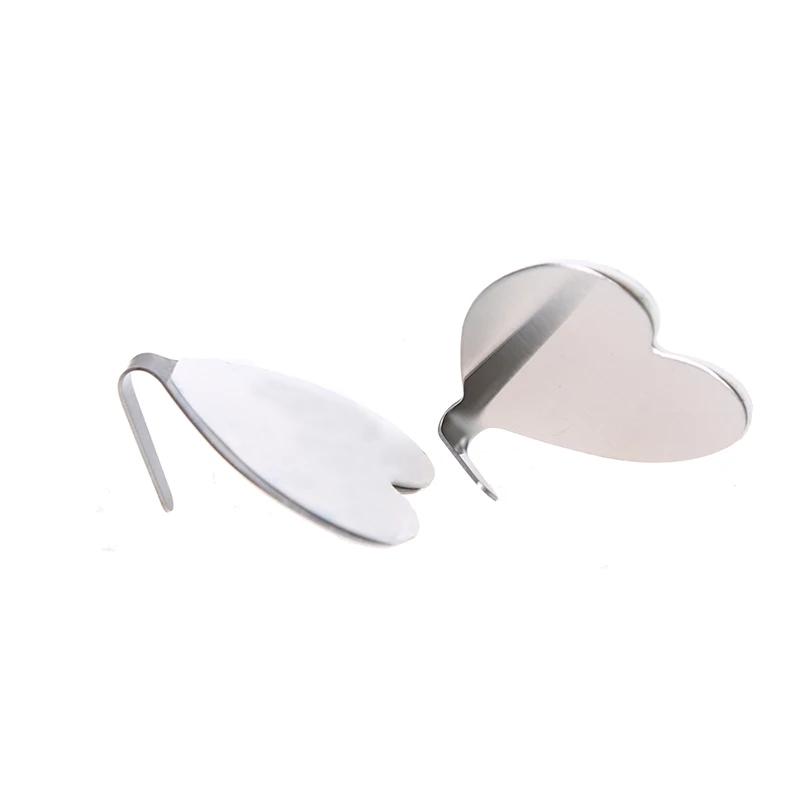 

10PCS Stainless Steel Hooks Heart Shape Clothes Hanger Key Hat Towel Hook Space-saving Holder Rack Home Organization