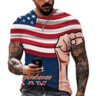 Новинка, модная мужская повседневная футболка с объемным оформлением, летняя мужская футболка для тренировок, забавная футболка большого размера с коротким рукавом, топы