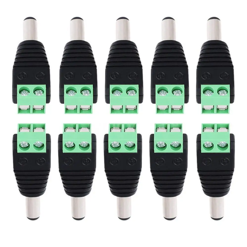 

DC Male to AV Screw Terminal Block Connector 10PCS kit for Power Adapter