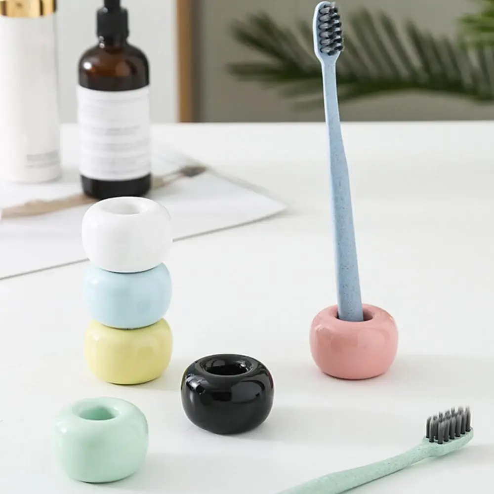 

Ceramic Portable Toothbrush Holder Multifunctional Toothpaste Holder Mini Organizer Case Bathroom Accessories Dropshipping