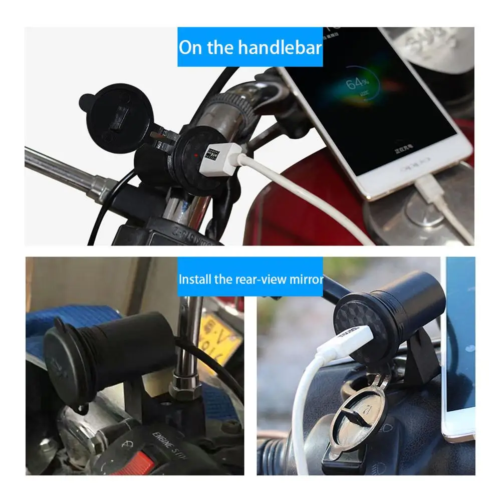 

Motorcycle Mobile Phone Charger 12V Waterproof Car Single Usb Port 1.5A With Bracket