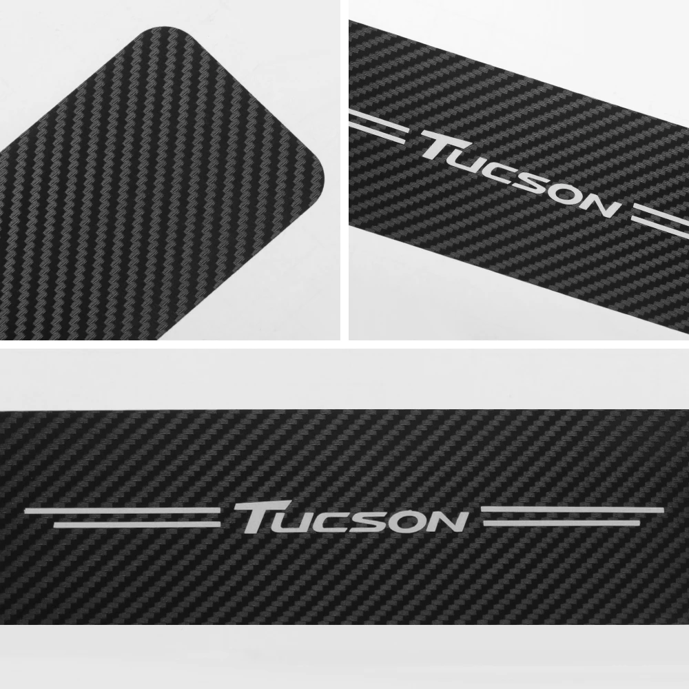 

Car Door Sill Protector Carbon Fiber Wear Plate Stickers for Hyundai Tucson Auto Door Sill Plate Protectors Decoration Accessori