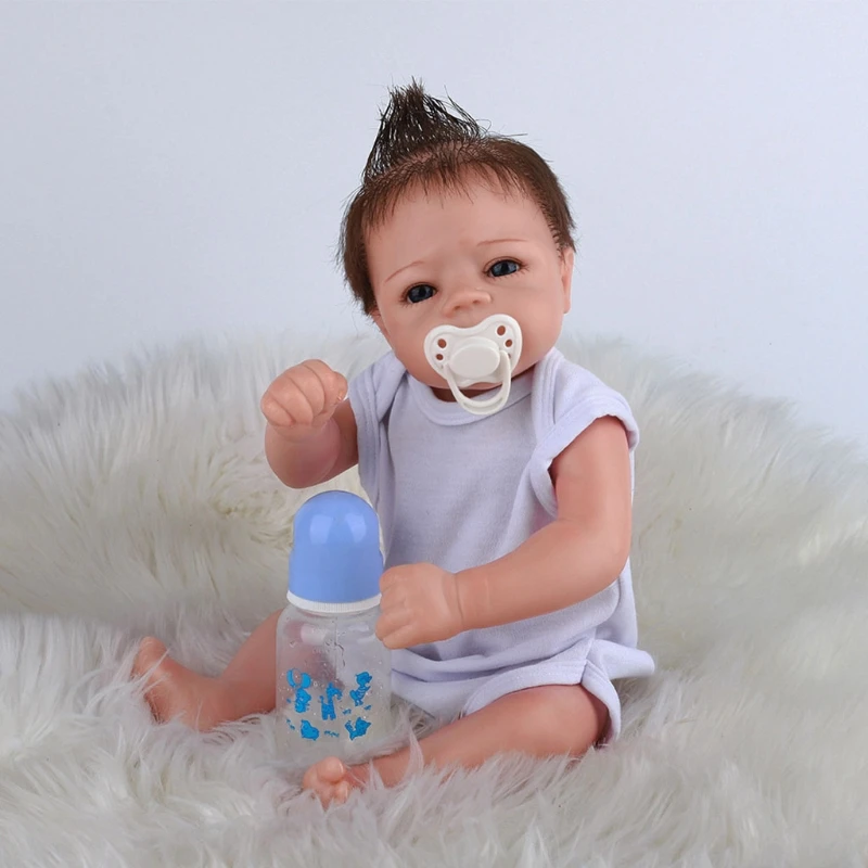 

090B 50cm Looking Lifelike Realistic Baby Mixed Silicone Washable Newborn Care Toy for Children and the Elderly Photography