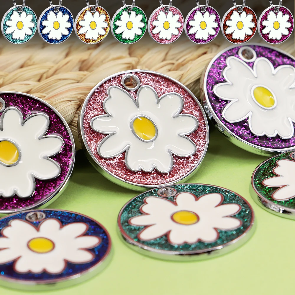 Милая собачья бирка персонализированные круглые собачьи бирки Выгравированная