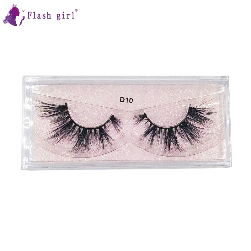 

Flash girl The newest 10 style D 10 top Quality 100% handmade Lashes and real Mink Natural Thick Fake Eyelashes