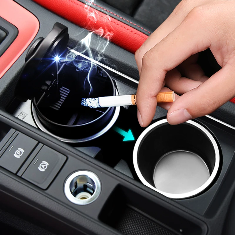 Автомобильная пепельница светодиодный светильник кой для сигарет сигар дыма